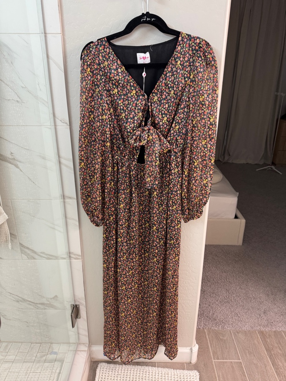 Buddy Love Floral Tie-Front Maxi Dress